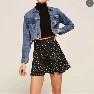 Polka dot mini skirt